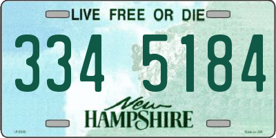 NH license plate 3345184