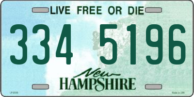 NH license plate 3345196