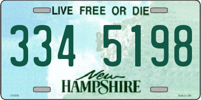 NH license plate 3345198