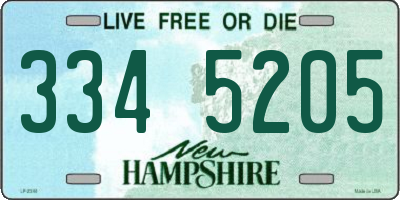 NH license plate 3345205