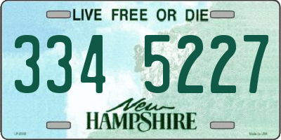 NH license plate 3345227