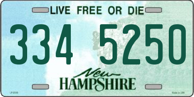 NH license plate 3345250