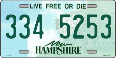 NH license plate 3345253