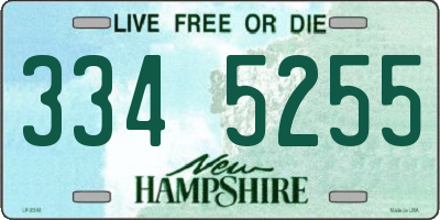 NH license plate 3345255