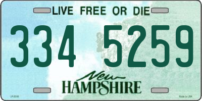 NH license plate 3345259