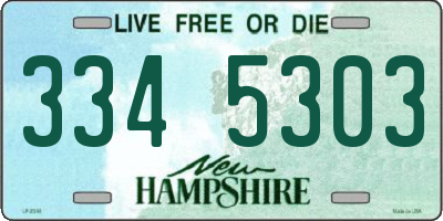NH license plate 3345303