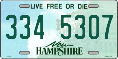 NH license plate 3345307