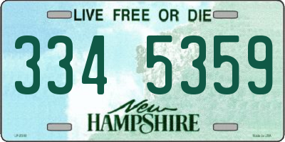 NH license plate 3345359