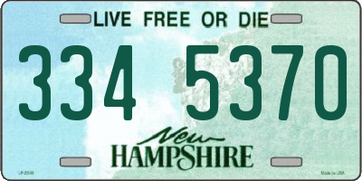 NH license plate 3345370
