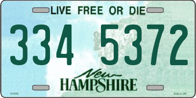 NH license plate 3345372