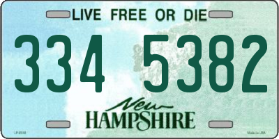 NH license plate 3345382