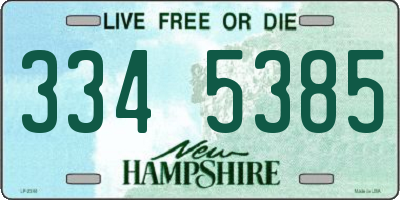 NH license plate 3345385