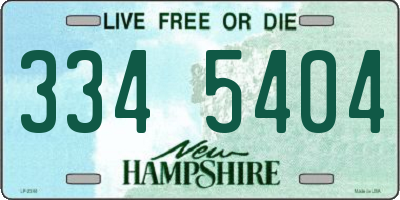 NH license plate 3345404