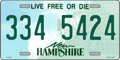 NH license plate 3345424