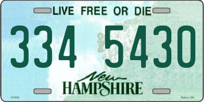 NH license plate 3345430