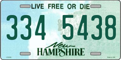 NH license plate 3345438