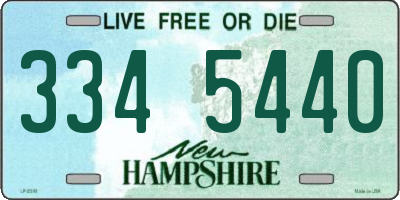 NH license plate 3345440