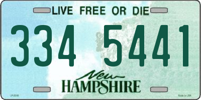 NH license plate 3345441