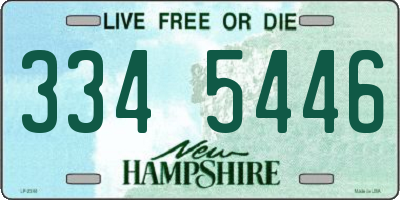 NH license plate 3345446