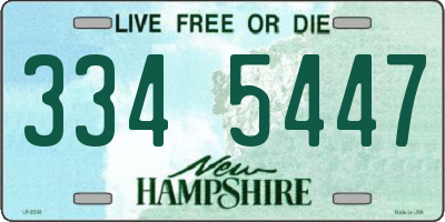 NH license plate 3345447