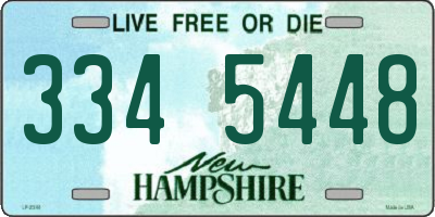 NH license plate 3345448