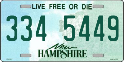 NH license plate 3345449