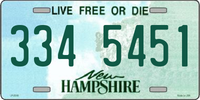 NH license plate 3345451