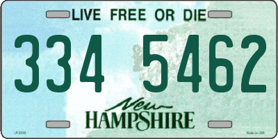 NH license plate 3345462