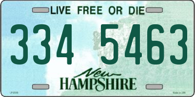 NH license plate 3345463