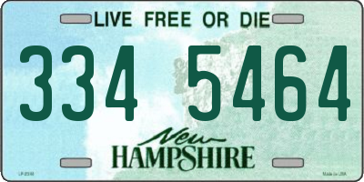 NH license plate 3345464