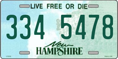 NH license plate 3345478