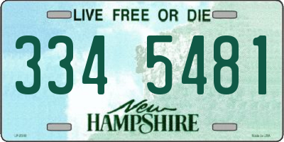 NH license plate 3345481