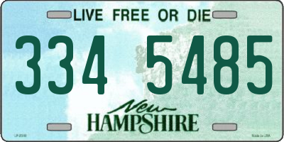 NH license plate 3345485