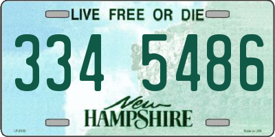 NH license plate 3345486