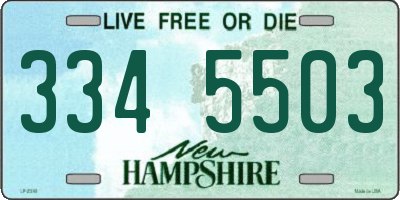 NH license plate 3345503