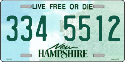 NH license plate 3345512