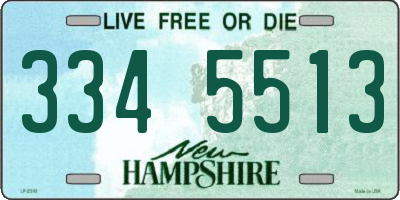 NH license plate 3345513