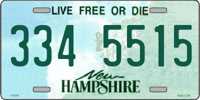 NH license plate 3345515