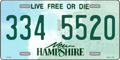 NH license plate 3345520