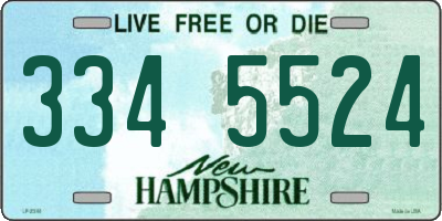 NH license plate 3345524
