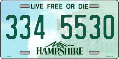 NH license plate 3345530