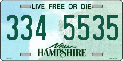 NH license plate 3345535