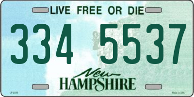 NH license plate 3345537