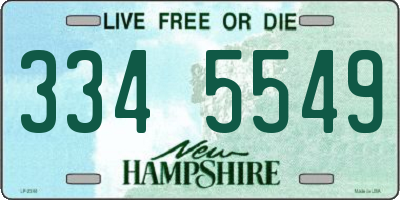 NH license plate 3345549