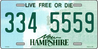 NH license plate 3345559