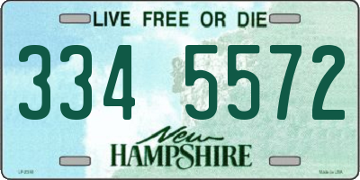 NH license plate 3345572
