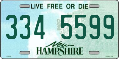 NH license plate 3345599
