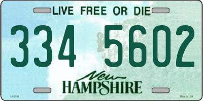 NH license plate 3345602
