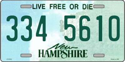 NH license plate 3345610