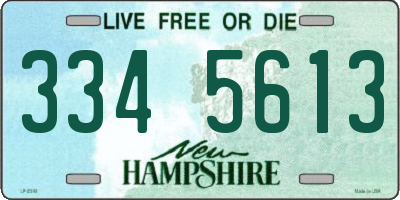 NH license plate 3345613